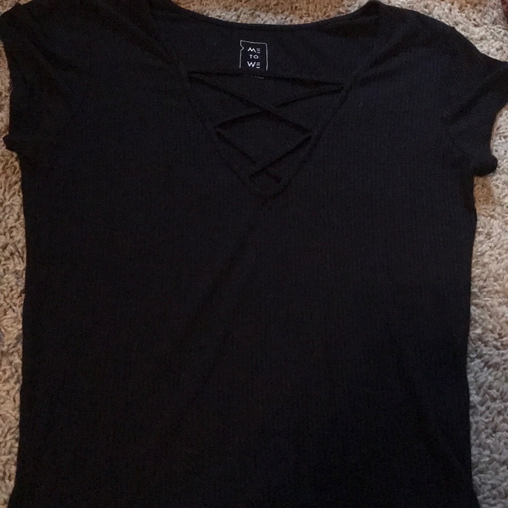 Black pacsun crossed top